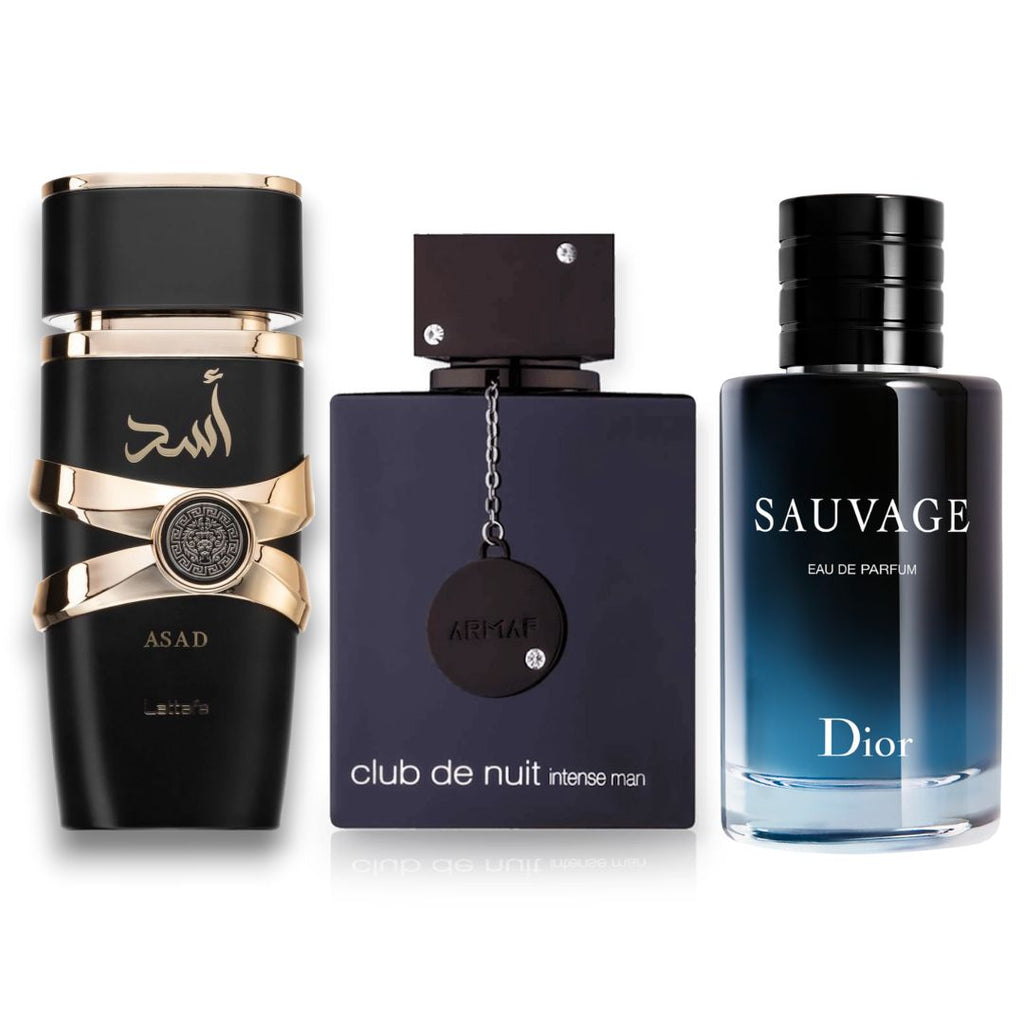 COMBO PERFUMES ASAD+CLUBTHENUIT+SAUVAGE